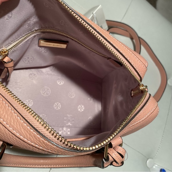 Tory Burch Thea Mini Web Satchel Pink Moon - Picture 16 of 17